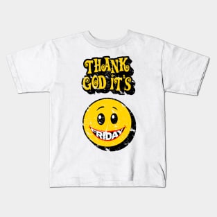 Thank God It's Friday Distressed Kids T-Shirt